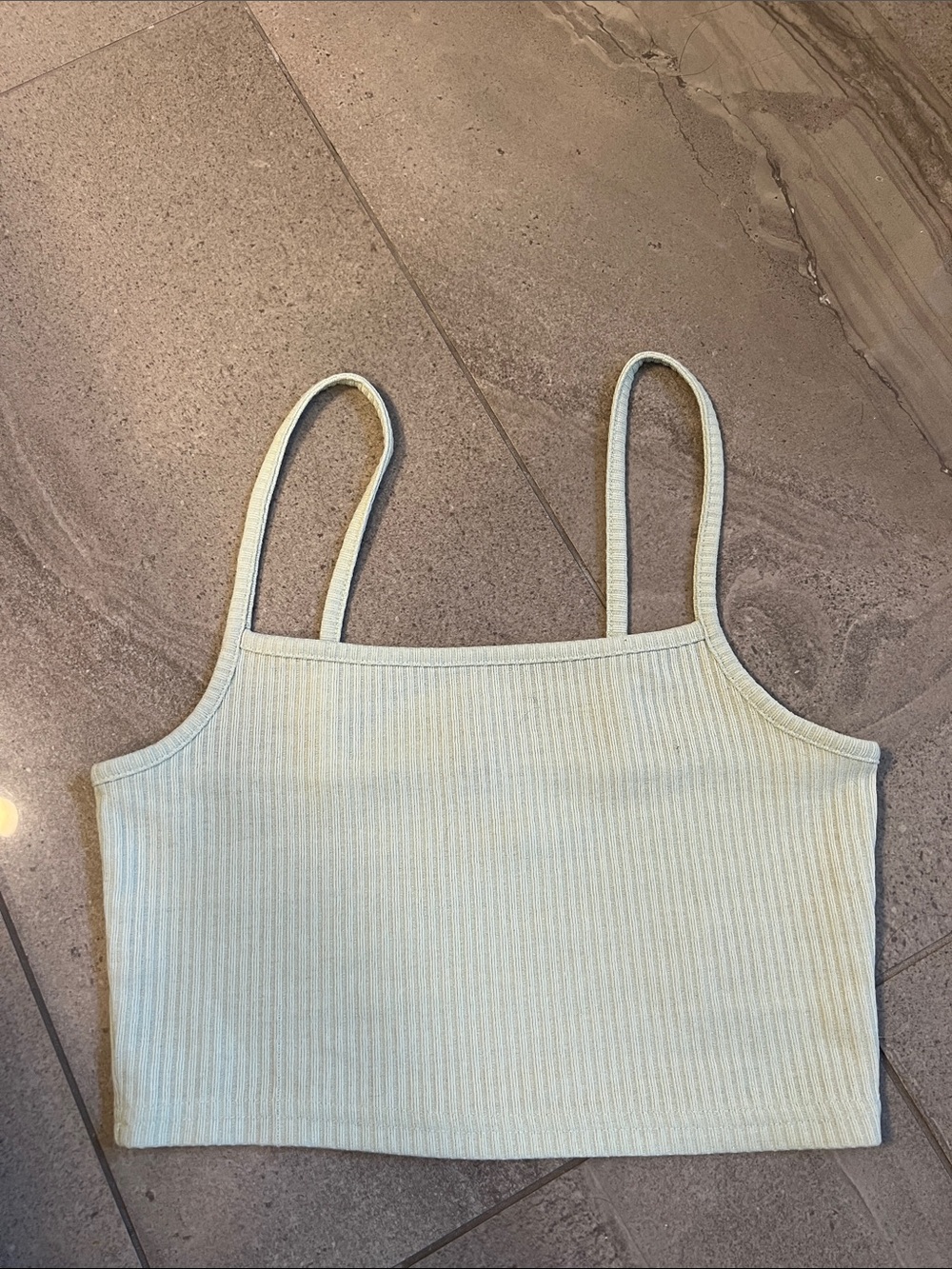 H&M Ribbed Square-Neck Camisole Tank